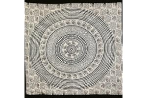 KIMBATEX TEXTIL HOGAR TIENDA Kimbatex Pareo Multiusos XXL para Playa y hogar, 210 x 240 cm, 100% algodón. Ideal como Pareo Playa, Cubre sofá, Cubre Camas, Tapiz... (Elefante Mandala)