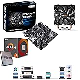 AMD Ryzen 7 5800X3D 3.4Ghz (Turbo 4.8Ghz) 8 Core 16 Thread CPU, ASUS Prime B550M-K Motherboard, BeQuiet Cooler Pre-Built Bund