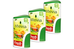 Castello since 1907 Stevia Sötningsmedel Tabletter - 3-pack (450 st) | Sockerersättning, Keto, 0 Kolhydrater & Lågt Glykemiskt Index - Kalorifri