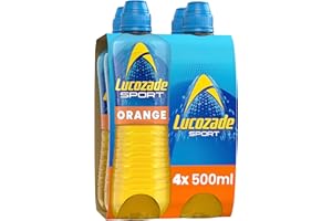 Lucozade Sport Body Fuel - Orange 4x500ml | Isotonic sports drink, with Electrolytes and Vitamin B3 | Still | Bursting with Flavour (Packaging may vary)