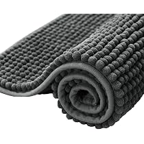 Tapis De Bain Subrtex Extra Absorbant - Microfibre Chenille 40x60cm - Antidérapant - Lavable Machine - Blanc