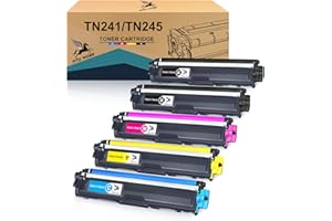 FITU WORK Cartouche de Toner Compatible Remplacement pour Brother TN241 TN245 pour MFC9330CDW MFC9140CDN MFC9130CW MFC9340CDW DCP9020CDW DCP9015CDW HL3140CW HL3150CDW HL3170CDW (5 Paquets)