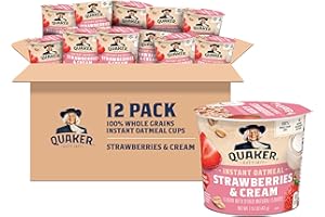 Quaker Lot de 12 gobelets Express Fraise et Crème