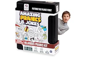 PLANET FIRST Amazing Pranks & Jokes Kit - Fun Collection of Pranks and Jokes – Pranks Kit with The Classic Bone Cruncher, Stretchy Tongue for Boys and Girls for 8 Year Olds +