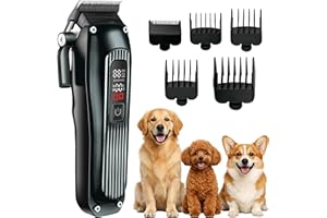 Alpenstern® Hundeschermaschine für dickes dichtes Fell - leise Profi Schermaschine für Hunde Fellpflege - Hundetrimmer Hunde-Haarschneidemaschine Hunderasierer Tierhaarschneider