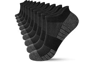 HIYATO 10 Paar Sneaker Socken Herren Damen, Atmungsaktive Sportsocken, Baumwolle Kurz Laufsocken