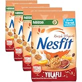 Nestl&eacute; Nesfit Tam Tahıllı Karışık Meyveli Mısır Gevreği, 400 g (4 paketi)