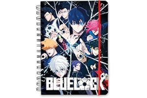 Grupo Erik: Quaderno ad anelli Blue Lock | Quaderno A5, copertina rigida, chiusura elastica, carta di alta qualità, pagine puntinate, Bullet Journal, Blue Lock Gadget