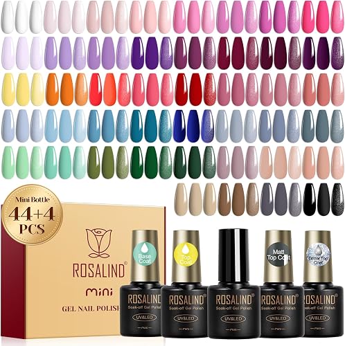 Uñas que se rompen: por qué y qué hacer ROSALIND Esmaltes Semipermanentes Para Uñas 48 Piezas Blanco Rosa Morado | Amarillo Naranja Rojo Colores Esmaltes Semipermane