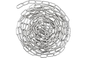 JMIATRY Catena in acciaio inox da 5 metri, 3 mm, catena a maglie in argento, catena in metallo per vele parasole, recinzioni decorative, guinzagli per cani, catene turchesi