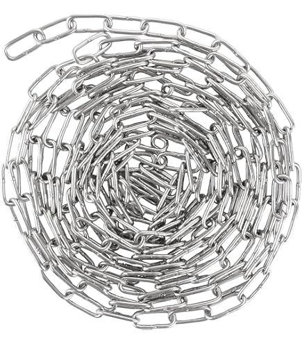 ToniTec Roestvrij stalen ketting 10m schakelketting korte schakels 4mm stalen ketting DIN 766