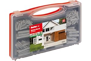 fischer Meister-Box XL Universal, 290-częściowy zestaw kołków rozporowych, średnica 5-10 mm, długość 30-60 mm, do całego domu, dla majsterkowiczów i profesjonalistów, kołki rozporowe UX