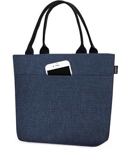 LUNALING Geïsoleerde Lunchtas - Opvouwbaar, Met Bestek Set, Grijs Design Voor School/kantoor