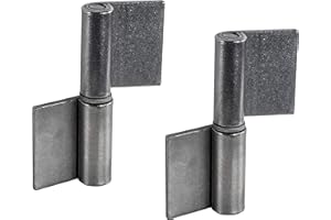 Gedotec Charnières à souder | 2 pièces|Pour portes métalliques | Hauteur 80 mm | DIN gauche