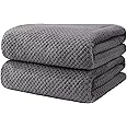 Idrese Coral Velvet Bath Towel 90 * 170 Beach Towel for Adults Ultra Soft Highly Absorbent Bath Towel, Lightweight and Quick Drying Towels for Body, Sport, Yoga, SPA, Fitness((Grey)