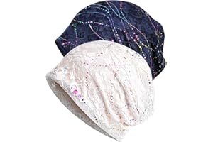 WULIQIUQIU Womens Chemo Beanie Hat Cancer Cap Stretch Slouchy Turban Headwear