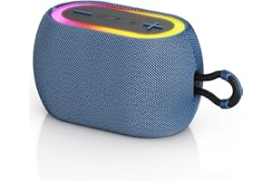 JYX Portable Bluetooth Speaker with 360° Stereo Sound, Bluetooth 5.3, 24H Playtime, TWS Pairing, RGB Lights, Waterproof Design - Perfect for Travel, Parties, Sports, Indoors & Outdoors