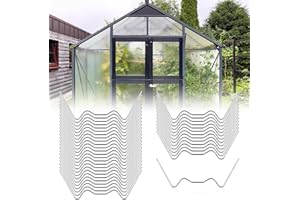 WEYSOO 100Pcs Greenhouse Glass Clips Spring - Heavy Duty Glass Pane Fixing Clips, Greenhouse Spares Accessories, Green House Clips & Hooks for Replacement, Polycarbonate & Plastic Pane