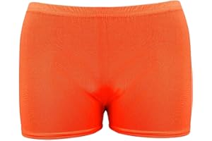 BSBAAA FASHIONS® Women's Neon Microfiber Hot Pants - Ladies Dance Gym Party Wear Yoga Knickers Stretch Stylish Mini Shorts Plus Size S-XL