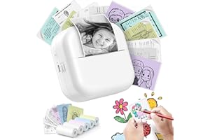 ETROBOT Imprimante Etiquette Autocollantes Thermique, Mini Etiqueteuse Bluetooth Portable Imprimante étiqueteuses Compatible avec Android et iOS pour Bureau Maison avec