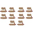 UAPAN Brass Ghungroo Anklets Bells For Women I 3 Line Pad I Red I 10 Pair I Perfect for traditional Indian dance