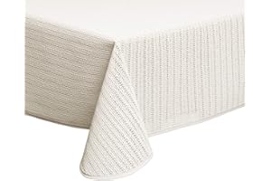 SCHWAR TEXTILIEN Gartentischdecke Tischdecke Weichschaummaterial rutschfest wetterfest friedola Farbe Ecru Größe 160cm rund