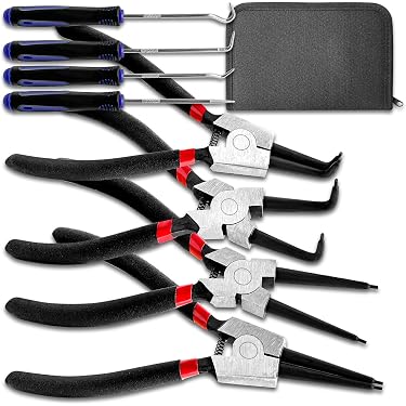 Sprengringzangen Seegeringzangen Sicherungsringzange 4 tlg Set Sprengring Zange