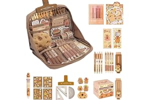 VARKAGE 51 Stück Capybara Schreibwaren Set, Capybara Stifte, Süßes Schreibwaren Geschenkset Für Kinder, Mit Stiften, Clips, Linealen Und Mehr, Federmäppchen, Für Büro, Schule, Kinder, Schüler