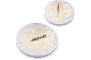 Brudazon | 25 Mini Imanes Discos 2x1mm | N52 Nivel más Fuerte - Los imanes de neodimio Ultra Fuertes | Imán del Poder para la Toma de Modelo, Foto, Pizarra Blanca | Pequeño, Redondo y Extra Fuerte