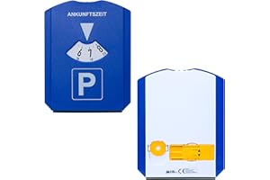 ‎BIGTEC BIGtec Parkscheibe Auto Parkuhr mit Eiskratzer Schreibenkratzer Reifenprofilmesser Einkaufswagenchip Gummilippe Einkaufschip Schneekratzer PKW LKW StVO Konform Auto Zubehör Innenraum Kunststoff