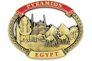 DESIGNO Aimants de réfrigérateur en métal 3D City Souvenir de vacances de campagne Londres Paris NewYork Berlin Dubaï Amsterdam Rome Prague Milan Barcelone Venise (Egypte)