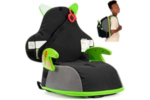 Trunki BoostApak | Kid's Travel Backpack and Portable Child Car Booster Seat | Group 2-3 | Ages 4 – 12 Years (Green)