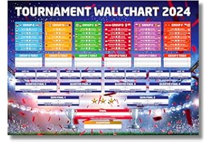 State Media Vision Confetti Style Tournament Wallchart 2024 - A2 Wallchart (42cm x 59.4cm) - Track All Results and Follow The Full Schedule This Summer