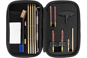 BOOSTEADY Pro .223/5.56 Limpieza Kit para Rifle Pistola con Cepillos de Chamber Juego de Limpieza seleccional Barra de Limpieza de latón en Bolsa de organizar Estuche