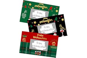 akaca Weihnachts Rubbelkarten 3-in-1 Set mit Überraschungseffekt, Perfekt für Weihnachtsgeschenke, Weihnachtskarten, Festliche Überraschungen, Händleraktionen und Mitarbeiterbelohnungen.