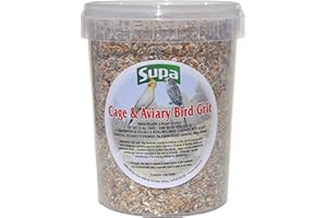 Supa Cage and Aviary Bird Grit, 1 Litre, Pack of 5, Combination Of Soluble & Insoluble Grits and Charcoal Which Aids Good Health, Aids Digestions And Increase Vitality,