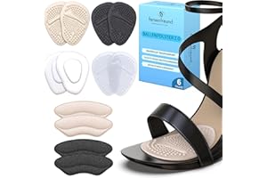 FERSENFREUND Premium Ballenpolster Vorfuß High Heels Einlagen - NEUHEIT 2025 - Vorfußpolster Ballenschutz Fuß Fußballenpolster für Sandalen High-Heels Geleinlagen Vorderfußpolster Anti-Rutsch 12 Stk
