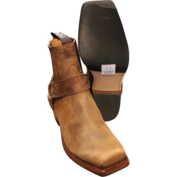 Sendra Boots Style 8286 Brown Biker Leather Western Cowboy Boots Sendra Boots Style 8286 Black Biker Leather Western Cowboy  main image 3