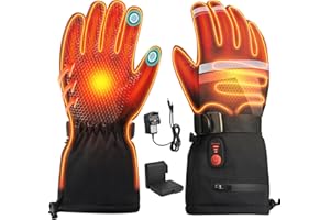 Netraty Heated Gloves Rechargeable 7.4V 6400mAh Heated Gloves for Men Women with 3 Speed Heat, Winter Touchscreen Waterproof for Outdoor Sports-Motorbike, Cycling, Ski, Hiking
