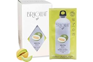 BRAGULAT | Bebida de Frutas con Melón | Bebidas y Refrescos Instantáneas en Polvo | Saborizantes Sin Azucar, con Vitamina C y B12 | Agua con Sabor a Melón | 15 Sobres