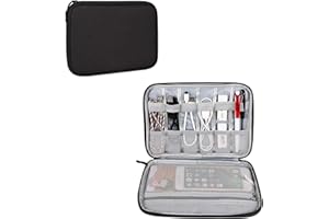 Hosoncovy Accessoires électroniques Sac de Rangement Sac de Voyage Sac de Rangement pour câble Étui pour clé USB Étui pour Tablette pour câbles de Tablette Clé USB pour clé USB (Noir)