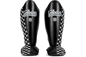 Espinilleras Fairtex SP5 Muay Thai para Hombres, Mujeres, Niños | Premium, Livianas y Duraderas | Protección Extendida para Evitar Periostitis Durante Entrenamiento o Sparring
