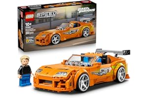LEGO Speed Champions La Toyota Supra MK4 de Fast and Furious - Jouet Voiture - Maquette avec Minifigurine de Brian O'Conner - Cadeau STEM pour Garçon dès 10 Ans ou Ado Fan du Film 77260