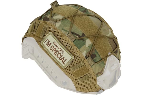 OneTigris Housse de Casque Tactique avec Patch Offert – Couvre‑Casque 500D Cordura pour PJ (Taille M/L) & Bump (Taille L/XL) – sans Casque