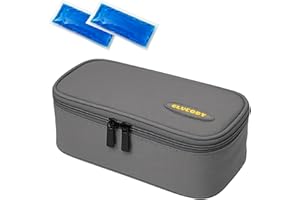 GLUCODY Nevera Insulina Viaje + 2 Geles Enfriadores Practica Y Resistente/Nevera Medicamentos Portátil Diseñada por Glucody/Estuche Insulina Frio