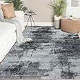 Famibay Rugs Living Room Large 200x290cm Machine Washable Rug Dark Grey Abract Modern Bedroom Rug Soft Short Pile Area Rugs Anti Slip Carpet for Living Room Bedroom Dining Room