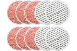 GreeSuit 10 Pack Replacement Steam Mop Pads for Bissell Spinwave 2039A 2124-6 Heavy Scrub Pads, 4 Scrubby Pads
