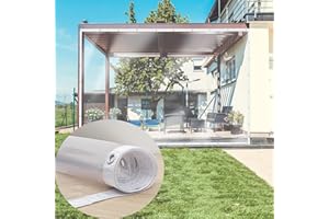Hujabay Abdeckplane Transparent Wasserdicht mit Ösen | PVC Plane für Pergola Camping, Balkon, 2x4m | Wasserdicht, Winddicht und Kältebeständig Zeltplane Schutz von Pflanzen, Gärten, Möbeln usw