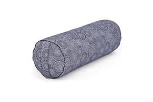 ‎BODHI Bodhi Yoga Bolster Ø 23 cm | Maharaja Collection | Abnehmbarer & Waschbarer Bezug aus 100% Baumwoll | Yogarolle mit Bio-Dinkelfüllung | Yogakissen für Restorative & Yin Yoga