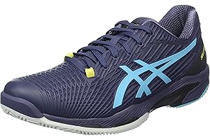 ASICS Solution Speed FF 2 Clay Scarpa da Tennis per Campi Veloci per Uomo Nero Azzurro